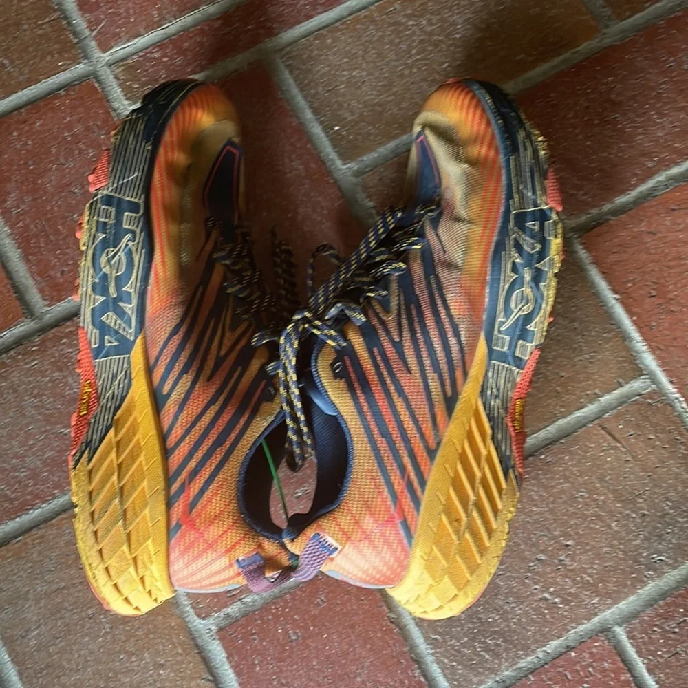 Hoka Speedgoat‎ Vibrant Orange and Black Shoes